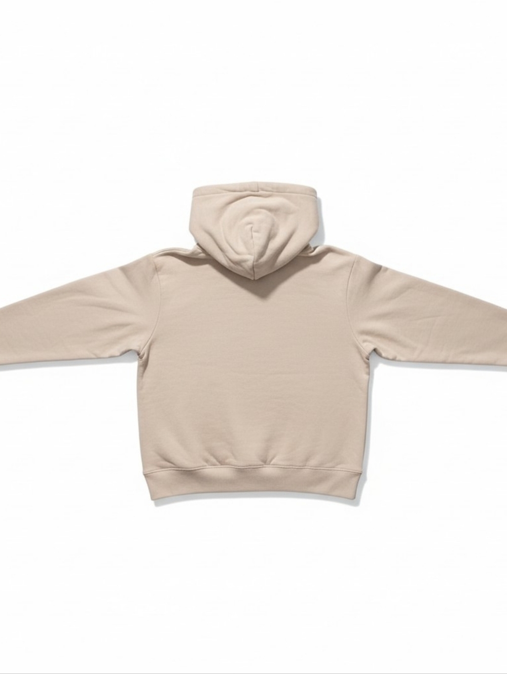 AllSaints Beige Logo Hoodie Pullover Sweatshirt Size Small Neutral Minimalist - Picture 3 of 6